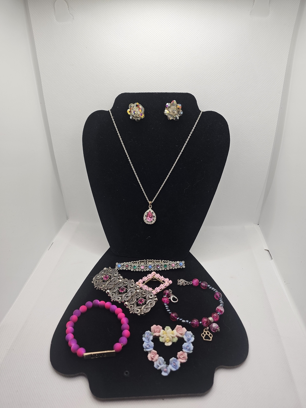 Pretty In Pink Jewelry Bundle Vintage And Statement Pieces